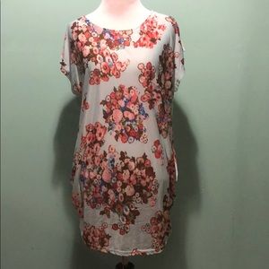 Floral shirt dress tunic